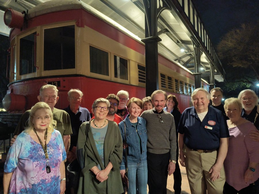 RHGS group at Interurban Museum in Plano, March 7, 2023